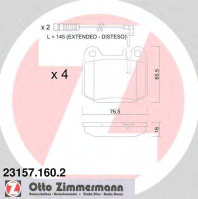 ZIMMERMANN 231571602 Комплект тормозных колодок, дисковый тормоз