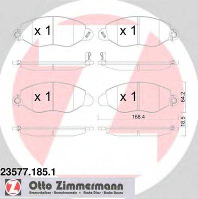ZIMMERMANN 235771851 Комплект тормозных колодок, дисковый тормоз