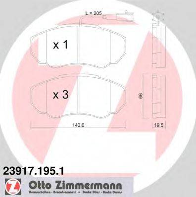 ZIMMERMANN 239171951 Комплект тормозных колодок, дисковый тормоз