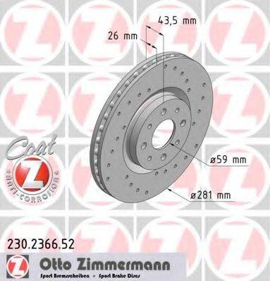 ZIMMERMANN 230236652 Тормозной диск