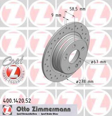 гальмівний диск ZIMMERMANN 400.1420.52