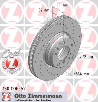 Тормозной диск ZIMMERMANN 150.1280.52