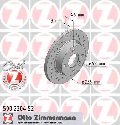 гальмівний диск ZIMMERMANN 500.2304.52