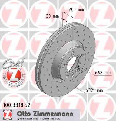 ZIMMERMANN 100331852 гальмівний диск