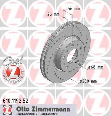 ZIMMERMANN 610119252 Тормозной диск