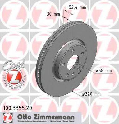 ZIMMERMANN 100335520 гальмівний диск