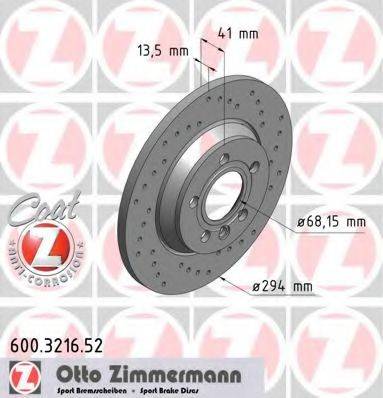 ZIMMERMANN 600321652 Тормозной диск