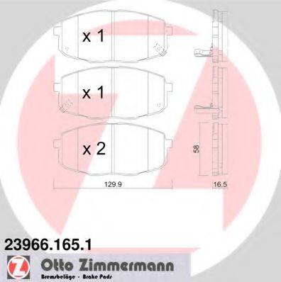 ZIMMERMANN 239661651 Комплект тормозных колодок, дисковый тормоз