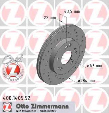 гальмівний диск ZIMMERMANN 400.1405.52
