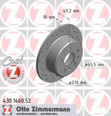 гальмівний диск ZIMMERMANN 430.1460.52