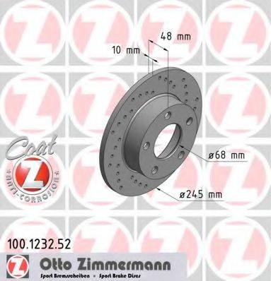 гальмівний диск ZIMMERMANN 100.1232.52