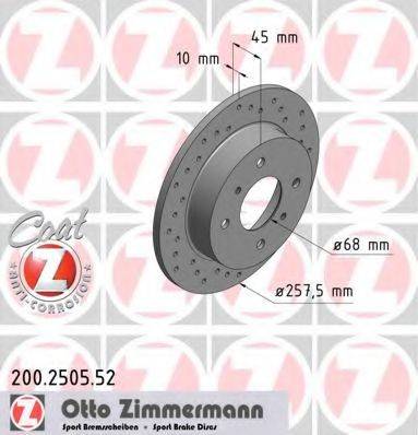 гальмівний диск ZIMMERMANN 200.2505.52