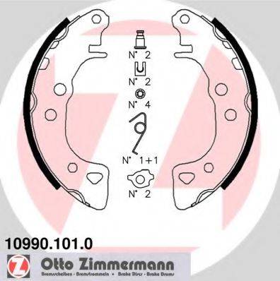 ZIMMERMANN 109901010 Комплект тормозных колодок