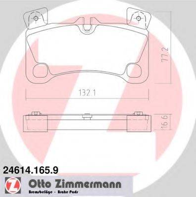 ZIMMERMANN 246141659 Комплект тормозных колодок, дисковый тормоз