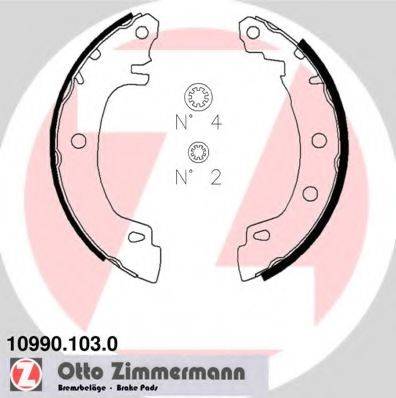 ZIMMERMANN 109901030 Комплект тормозных колодок