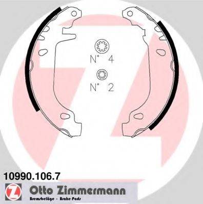 ZIMMERMANN 109901067 Комплект тормозных колодок