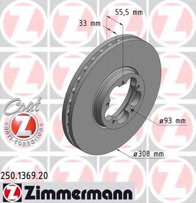 ZIMMERMANN 250136920 Тормозной диск