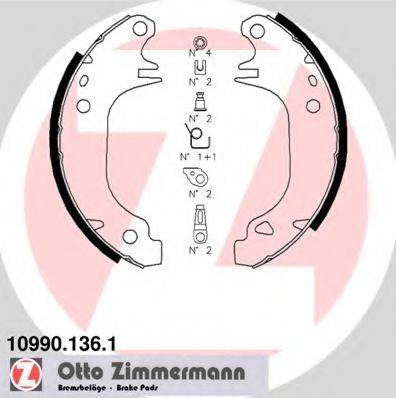ZIMMERMANN 109901361 Комплект гальмівних колодок