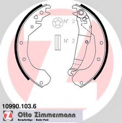 ZIMMERMANN 109901036 Комплект тормозных колодок