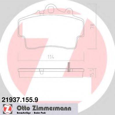 ZIMMERMANN 219371559 Комплект тормозных колодок, дисковый тормоз
