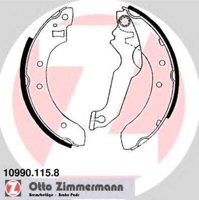 Комплект гальмівних колодок ZIMMERMANN 10990.115.8