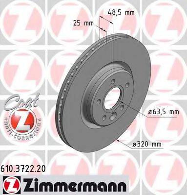 ZIMMERMANN 610372220 Тормозной диск