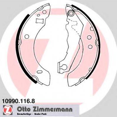 Комплект гальмівних колодок ZIMMERMANN 10990.116.8