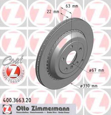 ZIMMERMANN 400366320 Тормозной диск