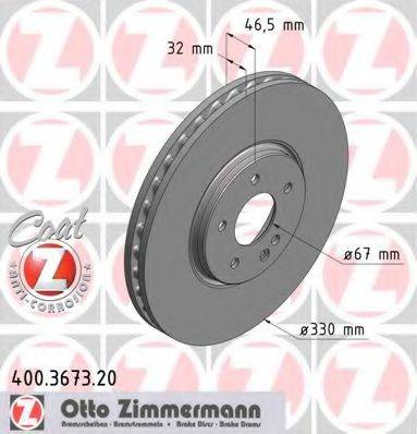 ZIMMERMANN 400367320 гальмівний диск