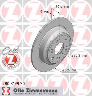 ZIMMERMANN 280317920 Тормозной диск