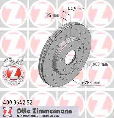 Тормозной диск ZIMMERMANN 400.3642.52
