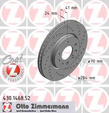 гальмівний диск ZIMMERMANN 430.1468.52