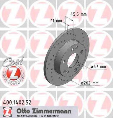 гальмівний диск ZIMMERMANN 400.1402.52