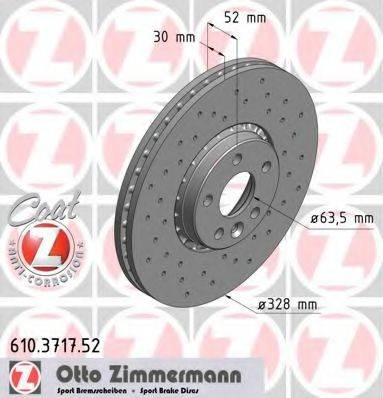 ZIMMERMANN 610371752 Тормозной диск