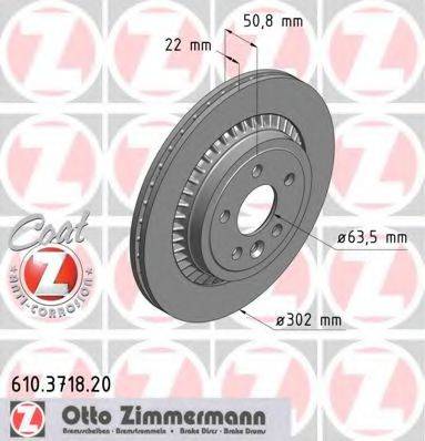 ZIMMERMANN 610371820 гальмівний диск