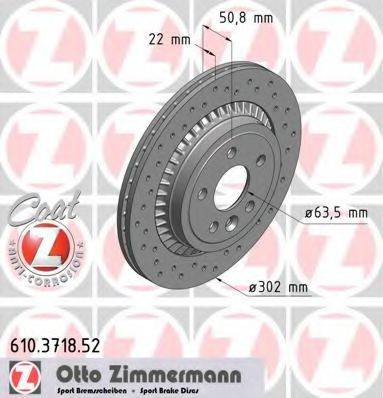 ZIMMERMANN 610371852 гальмівний диск