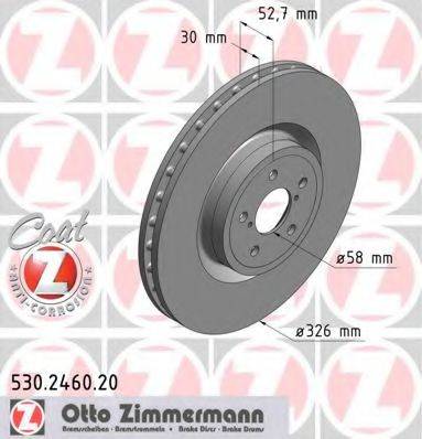 гальмівний диск ZIMMERMANN 530.2460.20