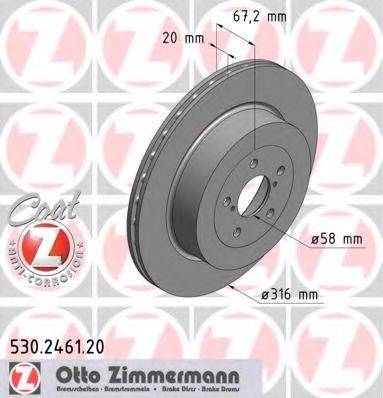 гальмівний диск ZIMMERMANN 530.2461.20