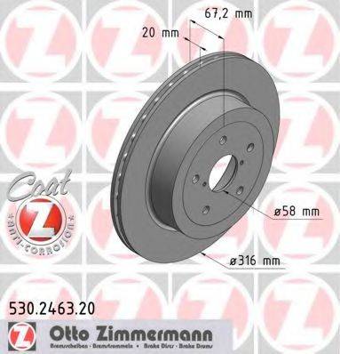 ZIMMERMANN 530246320 Тормозной диск