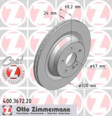 Тормозной диск ZIMMERMANN 400.3672.20