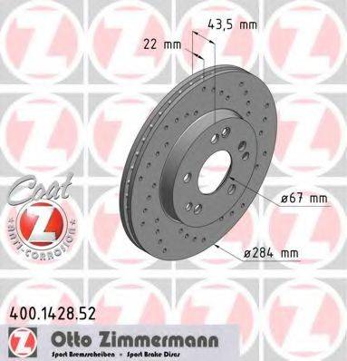 ZIMMERMANN 400142852 Тормозной диск