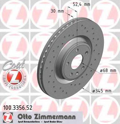 ZIMMERMANN 100335652 гальмівний диск