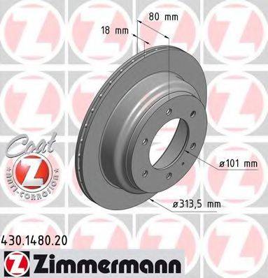 Тормозной диск ZIMMERMANN 430.1480.20