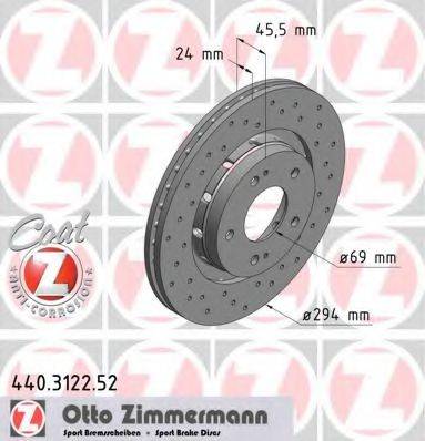 ZIMMERMANN 440312252 Тормозной диск