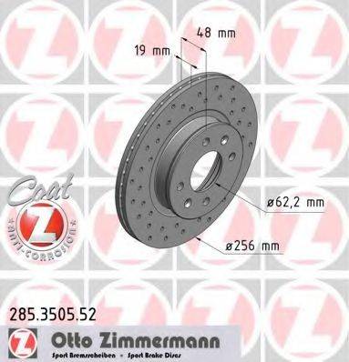 гальмівний диск ZIMMERMANN 285.3505.52