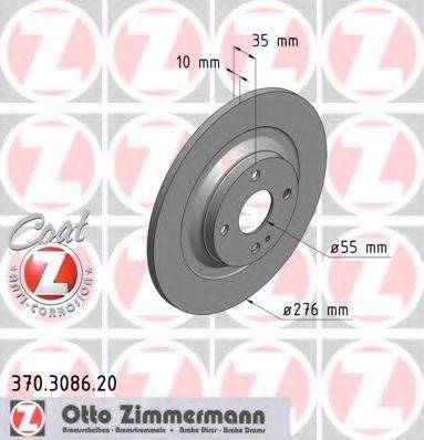 гальмівний диск ZIMMERMANN 370.3086.20