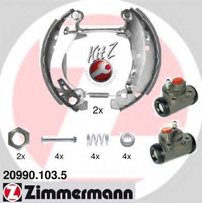 ZIMMERMANN 209901035 Комплект гальмівних колодок