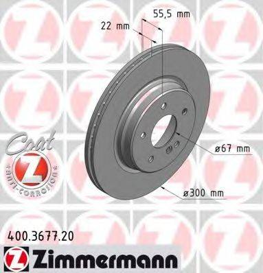 гальмівний диск ZIMMERMANN 400.3677.20