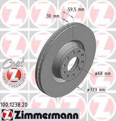 Тормозной диск ZIMMERMANN 100.1238.20