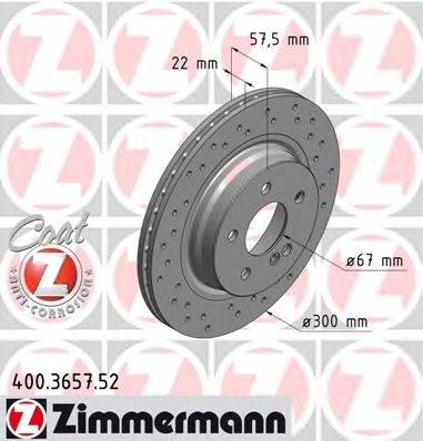ZIMMERMANN 400365752 Тормозной диск